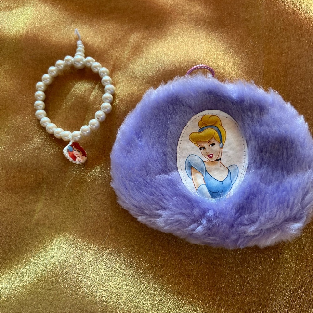 Vintage Disney Princess Purse and Bracelet